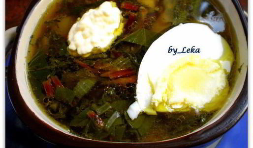 суп из свекольных листьев и морковной ботвы