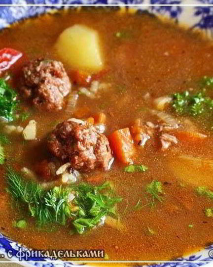 Рецепт супа мастава с фрикадельками