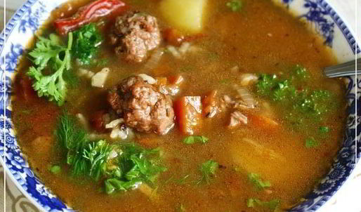 суп мастава с фрикадельками