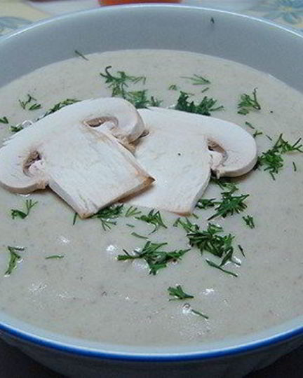 Рецепт картофельного супа-пюре с грибами шампиньонами