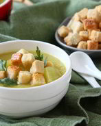 Картофельный суп-пюре с ветчиной