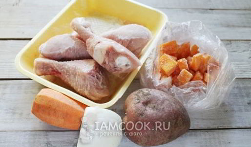 куриный суп-пюре с тыквой