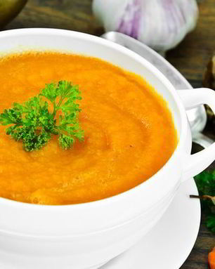 Морковный суп-пюре с карри и имбирем
