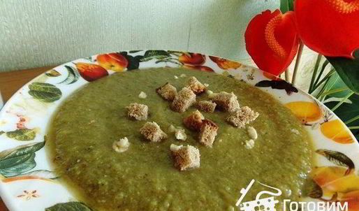 постный суп-пюре с черносливом и чесноком без масла