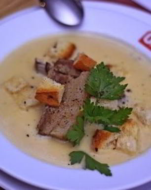 Суп-пюре гороховый с курицей