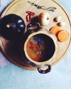 Суп-пюре из чечевицы со сладким перцем