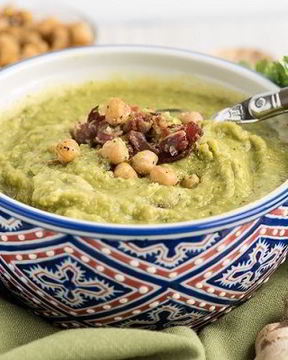 Суп-пюре из горошка и нута