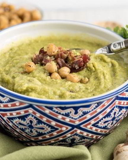 Рецепт супа-пюре из горошка и нута