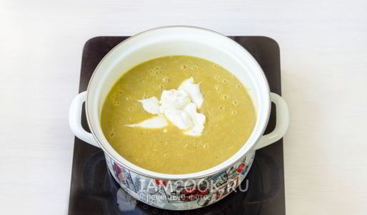 суп-пюре из кабачков с плавленным сыром