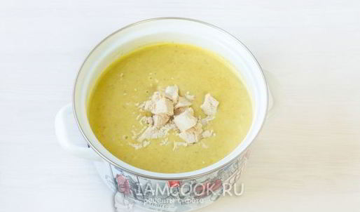 суп-пюре из кабачков с плавленным сыром