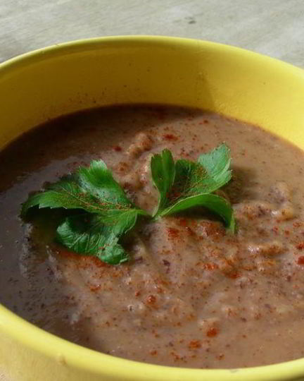 Рецепт супа-пюре из красной фасоли с сельдереем и чили