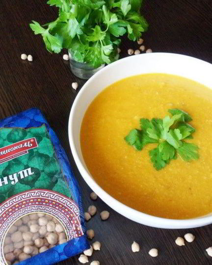 Рецепт супа-пюре из нута с карри