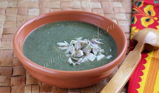 суп пюре из шпината