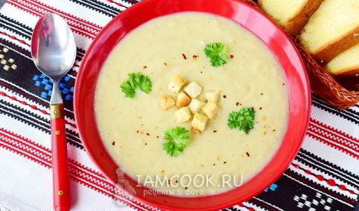 суп-пюре из цветной капусты со сливками