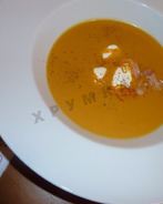 Суп пюре из тыквы помидоров и морепродуктов