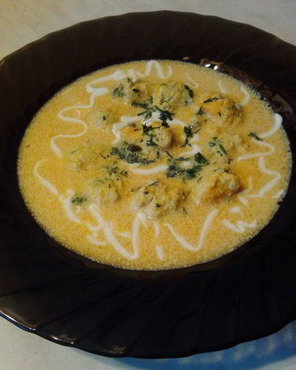 Рецепт супа-пюре из тыквы с фрикадельками