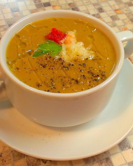 Рецепт супа-пюре из запеченных баклажанов