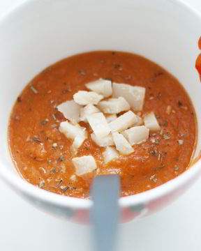 Суп-пюре из запеченных томатов