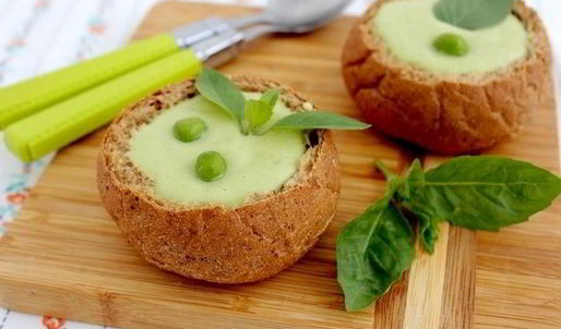 суп-пюре из зеленого горошка