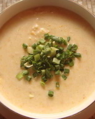 Суп-пюре с креветками и картофелем