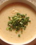 Суп-пюре с креветками и картофелем