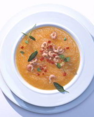 Суп-пюре с креветками