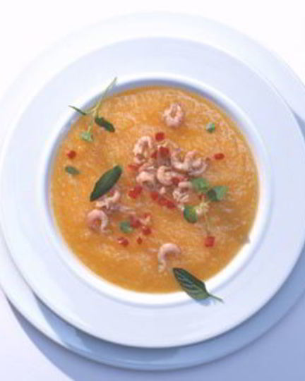 Рецепт суп-пюре с креветками