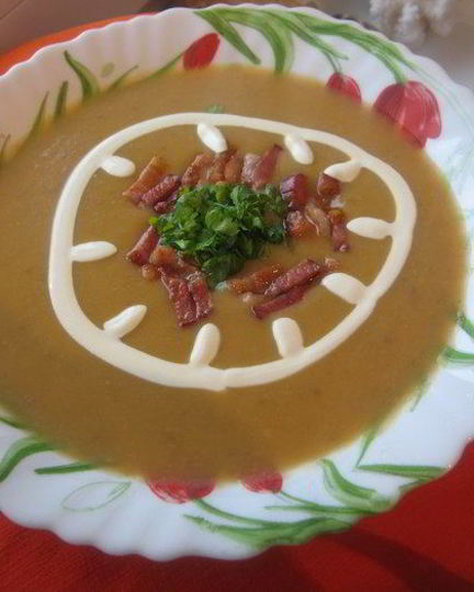 Рецепт супа-пюре с тыквой на бульоне из сухих белых грибов