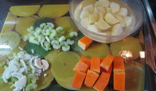 суп-пюре с тыквой на бульоне из сухих белых грибов