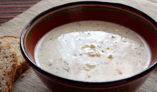 сырный суп-пюре с консервированной кукурузой