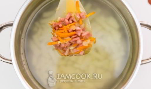 суп с колбасой и вермишелью