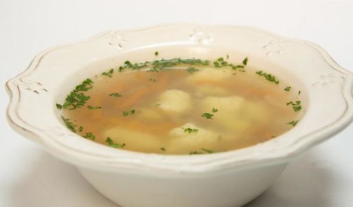 суп с манными клецками