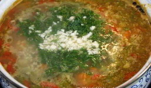 суп с пшеном и зеленой фасолью