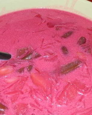 Свекольник с фасолью