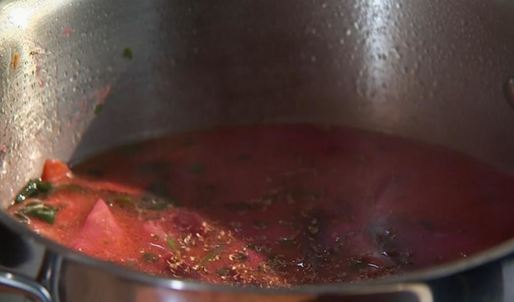 свекольный крем-суп на кокосовом молоке