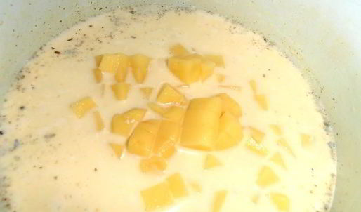 любимый сырный супчик сына