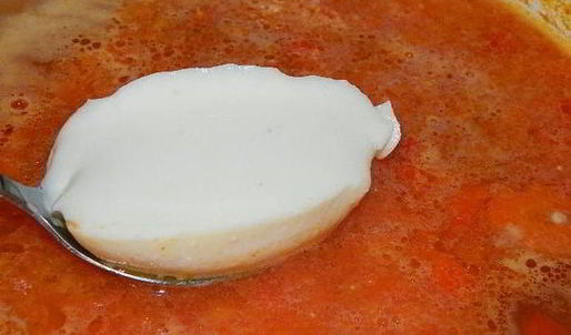 сырно-томатный суп на курином бульоне