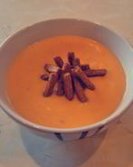 Сырный крем-суп с сухариками