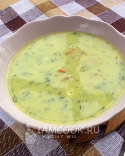 Рецепт сырного супа пюре с креветками
