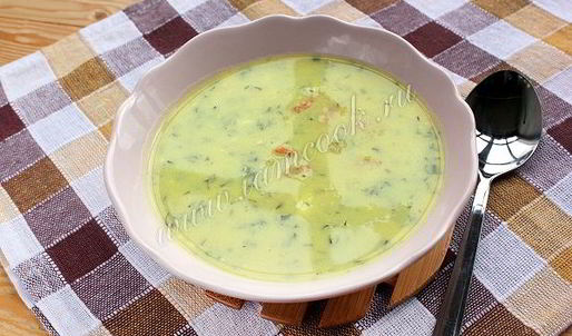 сырный суп пюре с креветками