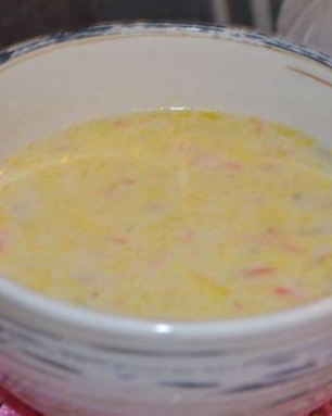 Сырный суп с белыми грибами