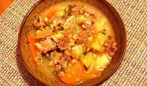 сырный суп с говяжьими ребрами