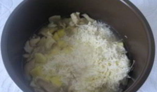 сырный суп с грибами