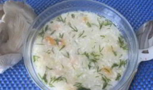 сырный суп с грибами