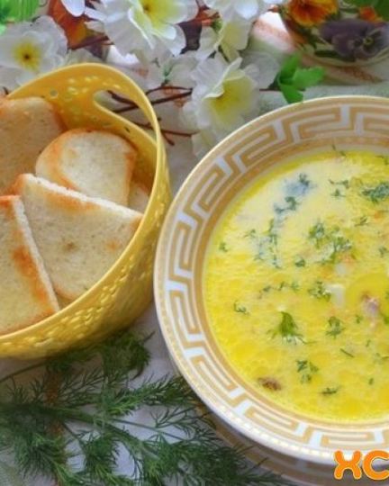 Рецепт сырного супа с копченой курицей