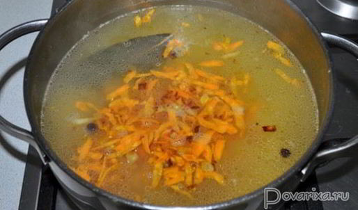 сырный суп с копченостями