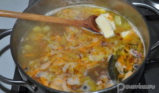 сырный суп с копченостями