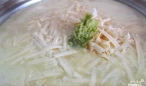 сырный суп с крабовыми палочками