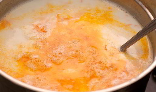 сырный суп с креветками