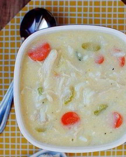 Рецепт сырного супа с курицей и рисом